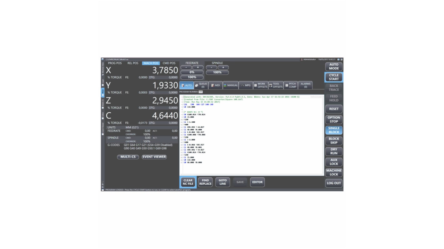 Modulo di controllo Omron SYSMAC-RTNC0001L, licenza per operatore CNC, compatibile con la serie SYSMAC.
