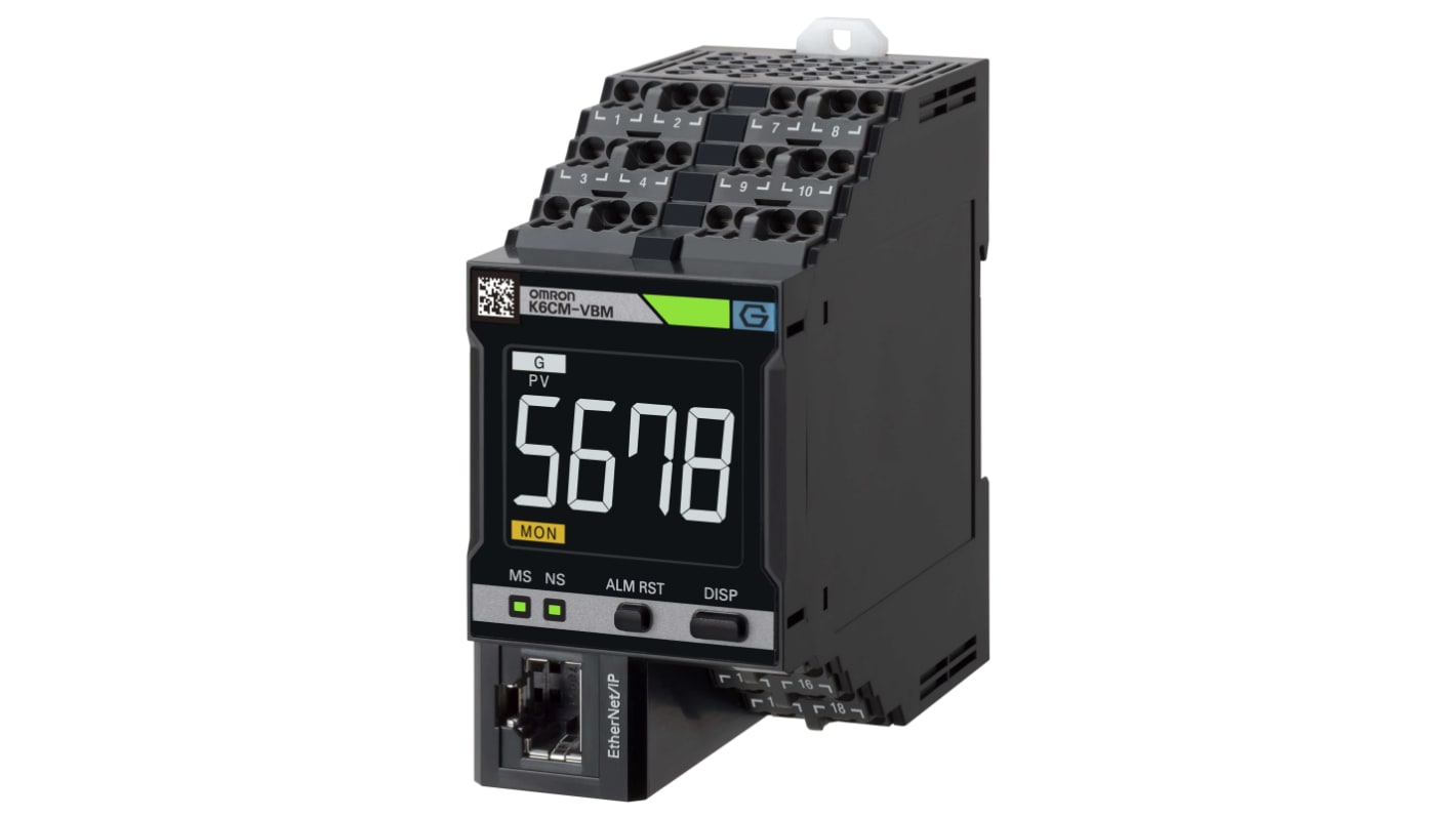Omron K6CM-VBMA-EIP, dispositivo per monitoraggio condizioni motore trifase, corrente 10A, tensione 100-240V c.a.