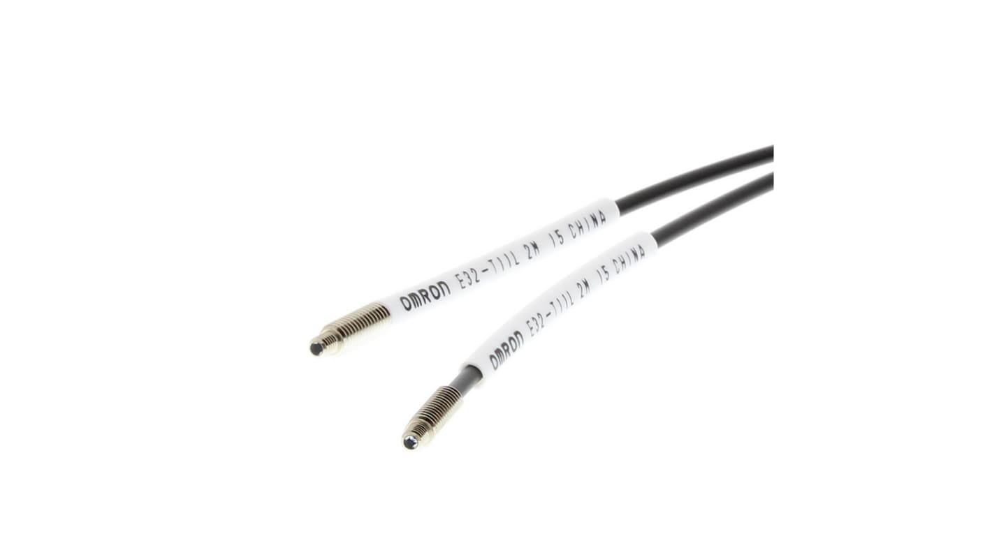 Sensore fotoelettrico cilindrico Omron E32-T11L 2M, rilevamento fino a 3900 mm, uscita NPN, facile montaggio con testine E32.