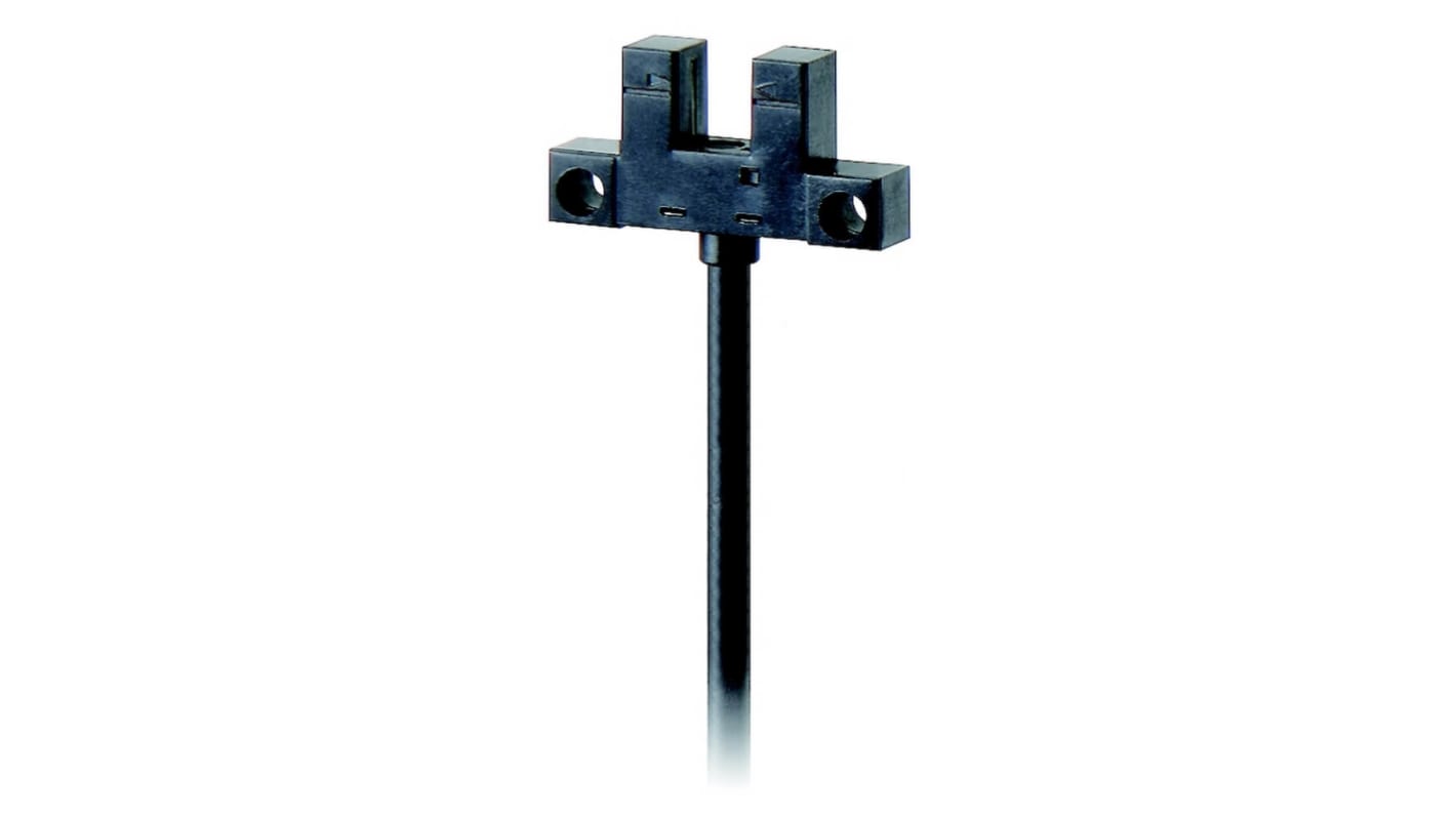 Sensore fotoelettrico Omron EE-SX950P-W 1M, compatto a fascio passante, rilevamento 5 mm, uscita PNP, montaggio con viti M3.