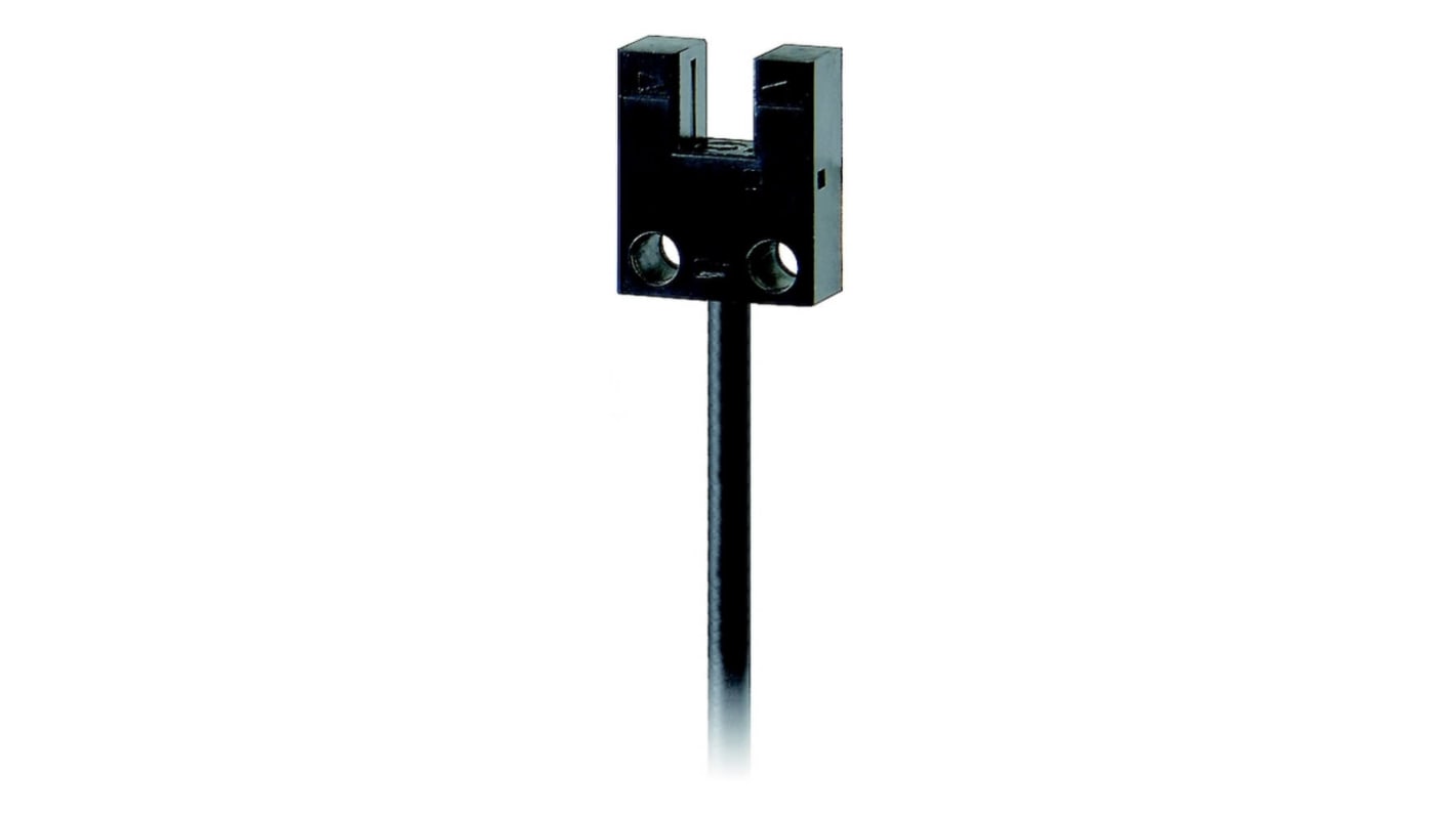 Sensore fotoelettrico a forcella Omron EE-SX954P-R 1M, rilevamento 5 mm, uscita PNP, montaggio con viti M3.