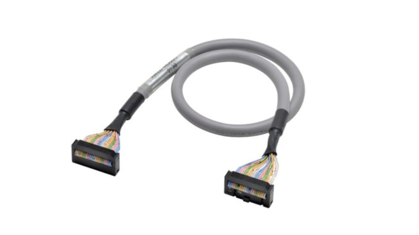 Morsettiera Omron XW2Z-100EE per cavo I/O, compatibile con serie XW2R, lunghezza 1 m, peso 162 g, guaina in PVC.