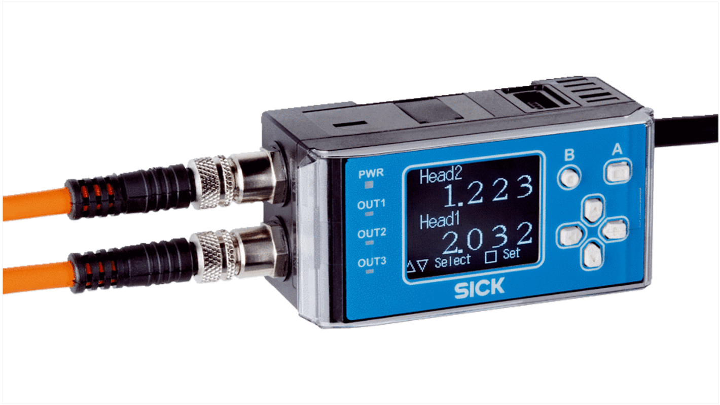 Modulo Sick AOD1-MR27D4 per OD5000 e OL1, connettore a cavo, operante tra 25 e 50 gradi Celsius, in policarbonato.