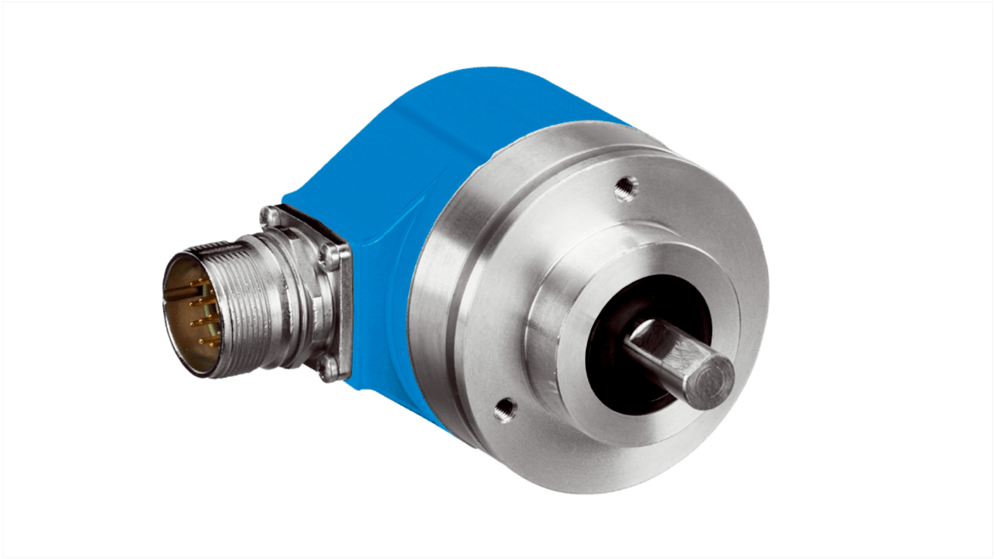 Encoder assoluto Sick ARS60-H4A00512, compatto, 10 mm, risoluzione 15 bit, montaggio a flangia, IP66, 6000 giri/min. Dimensioni: 90x60x55 mm.
