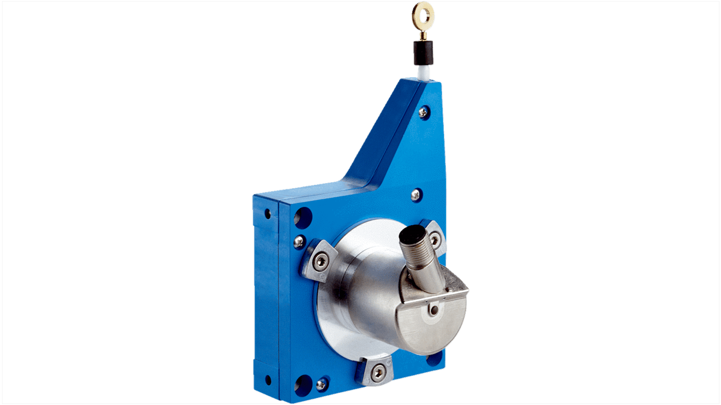 Encoder a filo Sick BCG08-C1QM0371, uscita CANOpen, lunghezza corsa 3000 mm, risoluzione 0,01 mm, grado di protezione IP50.