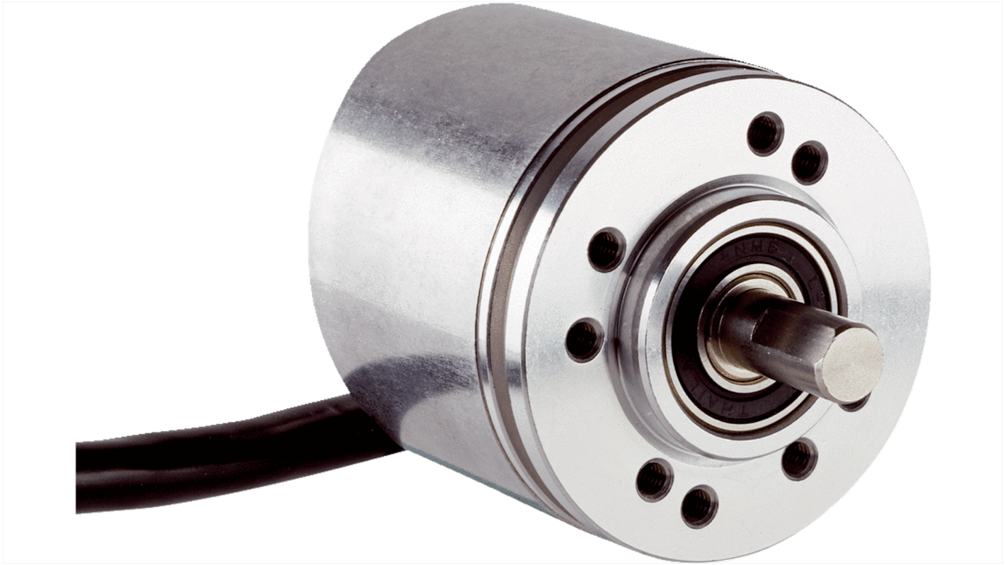 Encoder incrementale Sick DBS36E-S3AK01000, 1000 impulsi/giro, montaggio a flangia, dimensioni 44,5 x 44,5 x 35,5 mm.