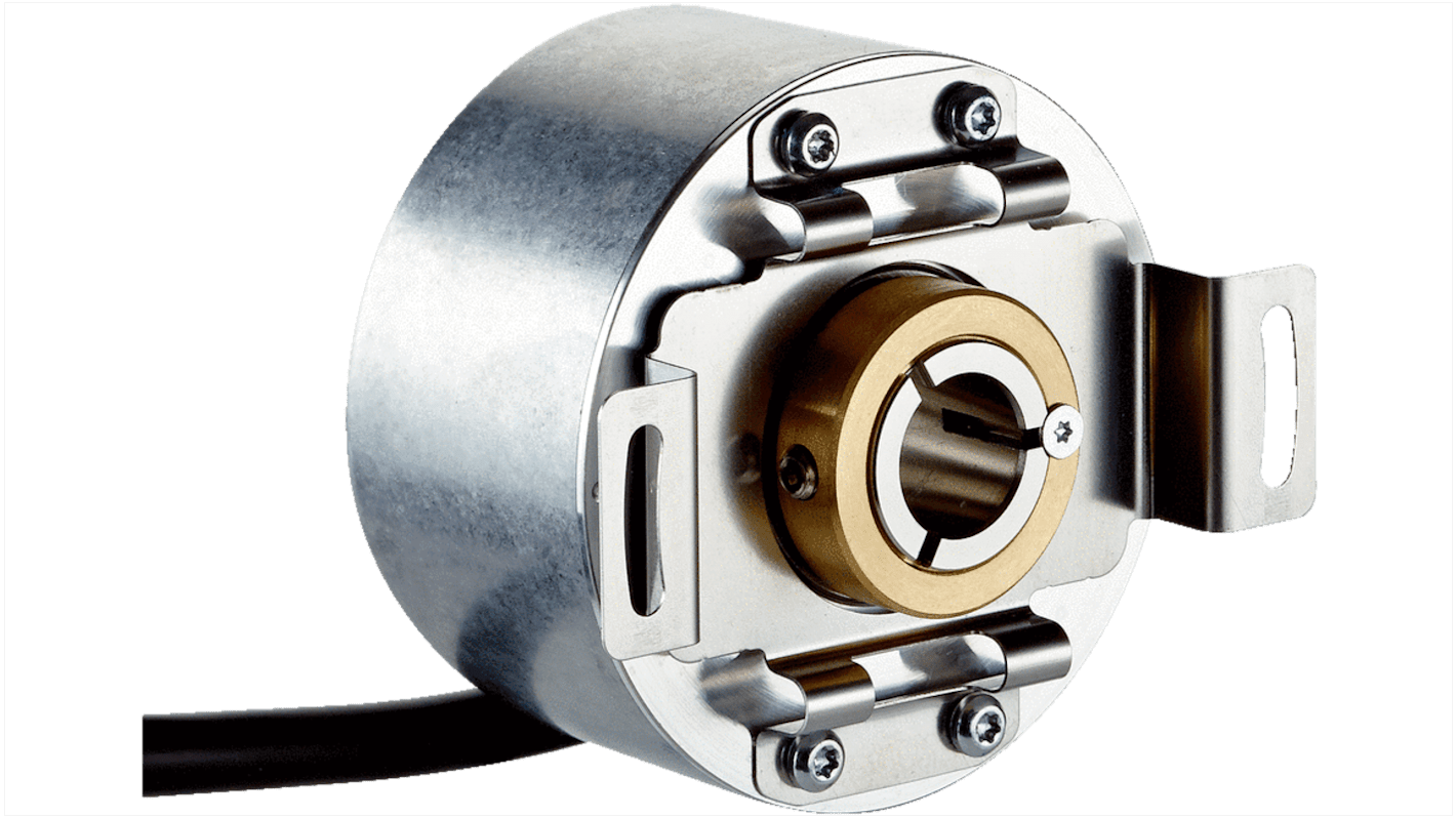 Sick DBS60E-BDCMB1024, encoder incrementale 1024 ppr, montaggio a flangia, IP67, dimensioni 70x58x43.8 mm.