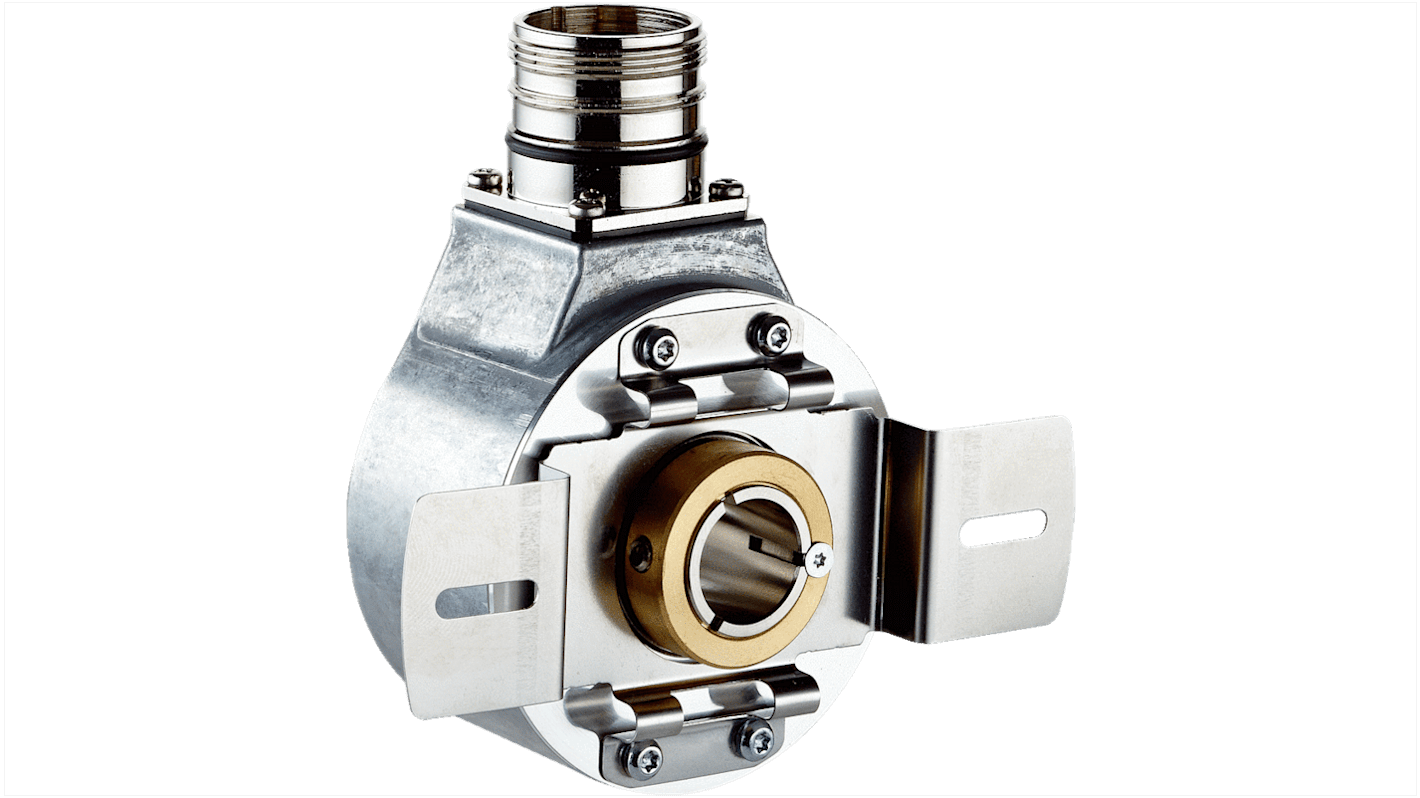 Encoder incrementale Sick DBS60E-BHEA02000, 2000 impulsi/giro, montaggio a flangia, IP65/IP67, dimensioni 58x43.8 mm.