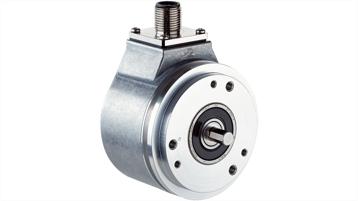 Encoder incrementale Sick DBS60E-S1EC01000, 1000 impulsi/giro, montaggio a flangia, IP67, 58x44x44.35 mm, alimentazione 10-27 V.
