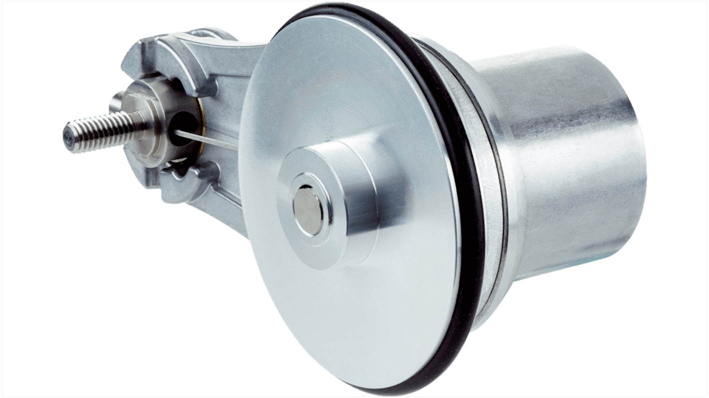 Encoder Sick DBV50E-00GPB2000, HTL/push-pull, risoluzione 0,08 mm, montaggio a flangia, dimensioni 110x61x50 mm.