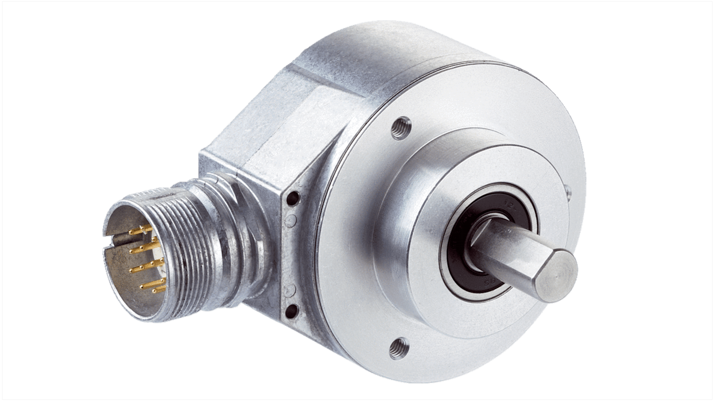 Encoder incrementale Sick DFS60A-S4AA65536, 60 mm di diametro, 65536 impulsi/giro, montaggio a flangia, IP65/IP67.