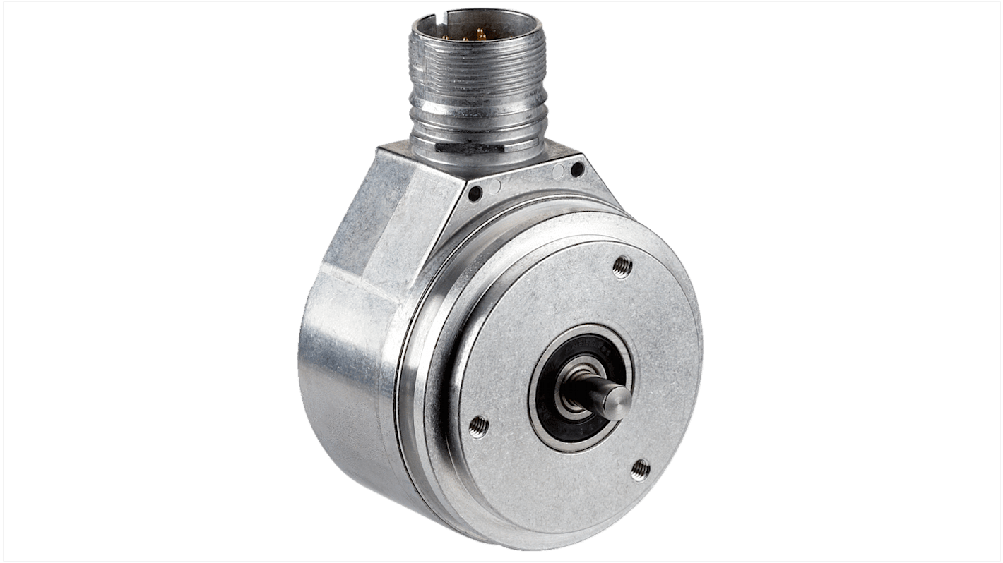 Encoder incrementale Sick DFS60B-S1AA01024, 1024 impulsi/giro, montaggio a flangia, IP65/IP67, acciaio inox, 60 mm x 60 mm x 49.6 mm.