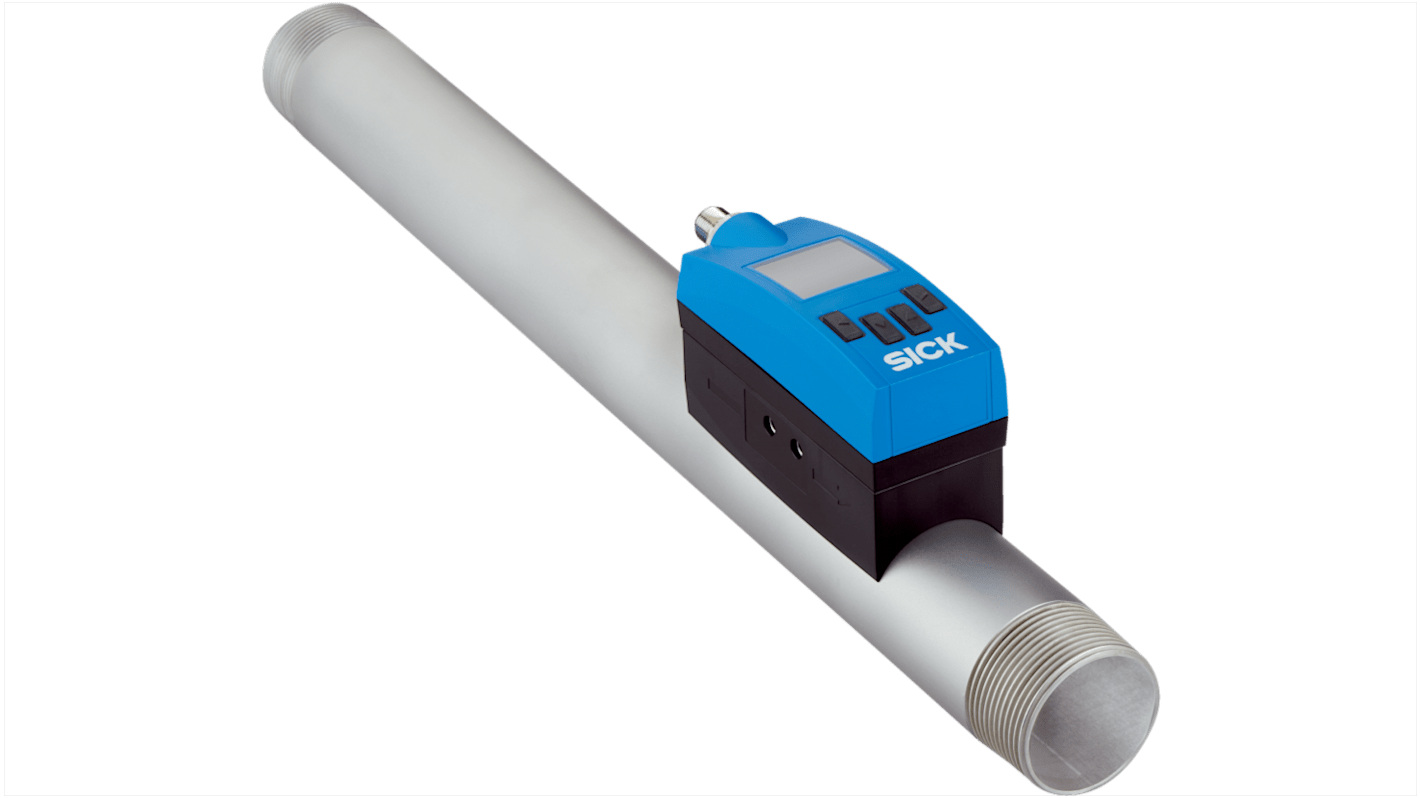 Sensore di flusso Sick FTMG-ISR40SXX per gas non corrosivi, portata 37,7-11309,7 l/min, connettore circolare.