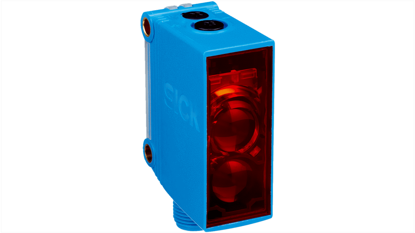 Sensore fotoelettrico rettangolare Sick GL10-N4211 a retroriflessione, rilevamento 0,08-15 mm, alimentazione 10-30 V CC, grado di protezione IP67.