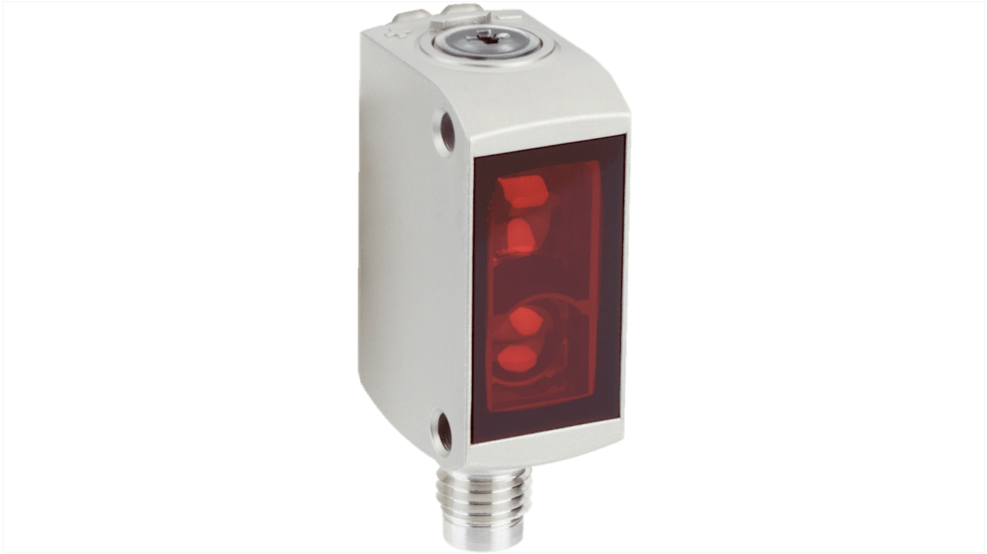 Sensore fotoelettrico rettangolare Sick GL6-P3411V a retroriflessione, rilevamento 0,03-6 m, uscita PNP, custodia in acciaio inox, IP67/IP69K.