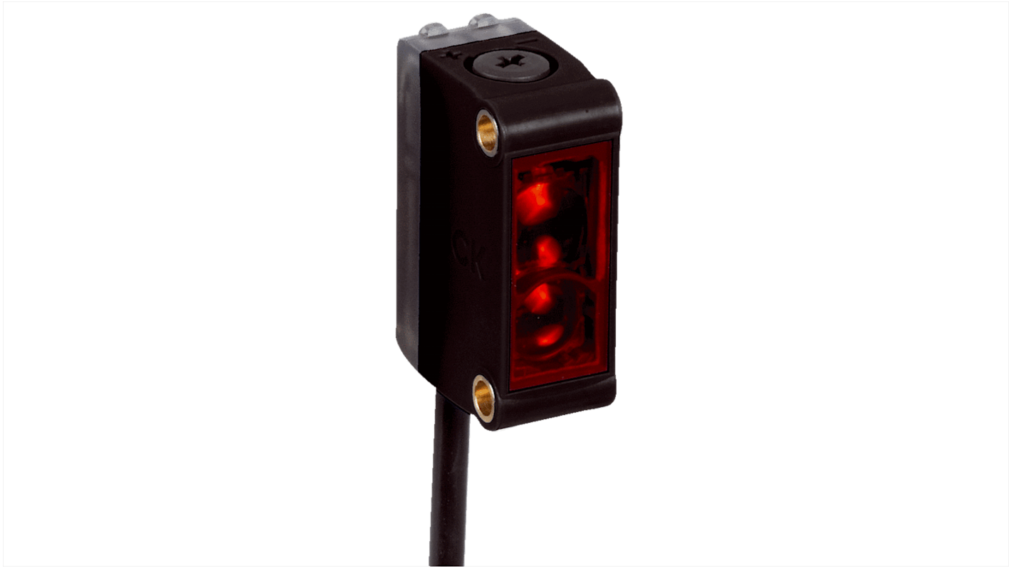 Sensore fotoelettrico rettangolare Sick GTB6-N5241 con soppressione di sfondo, rilevamento 5-450 mm, IP67, montaggio standard.