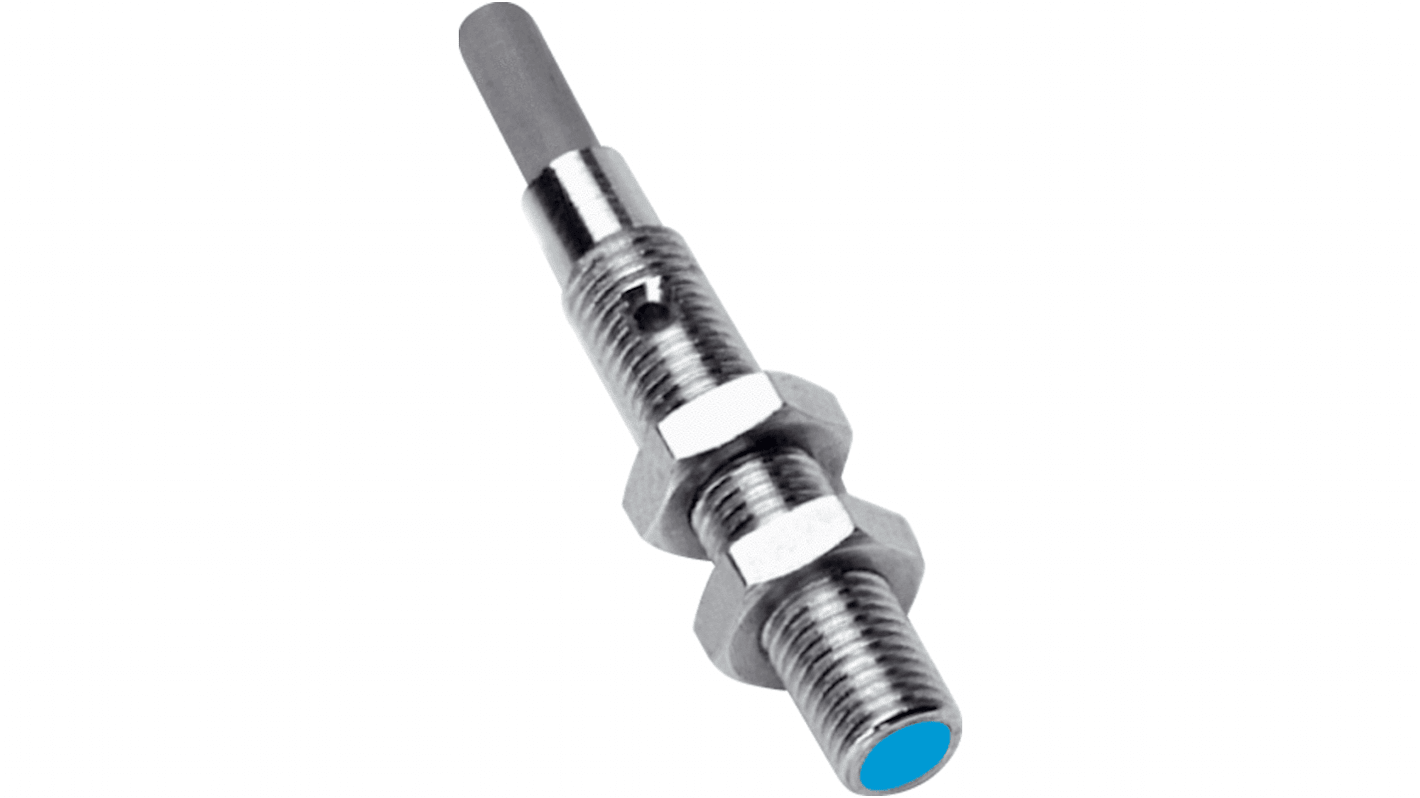 Sensore di prossimità induttivo cilindrico Sick IM04-0B6NS-ZU1, filettatura M4, uscita NPN, IP67, 0,6 mm di rilevamento.