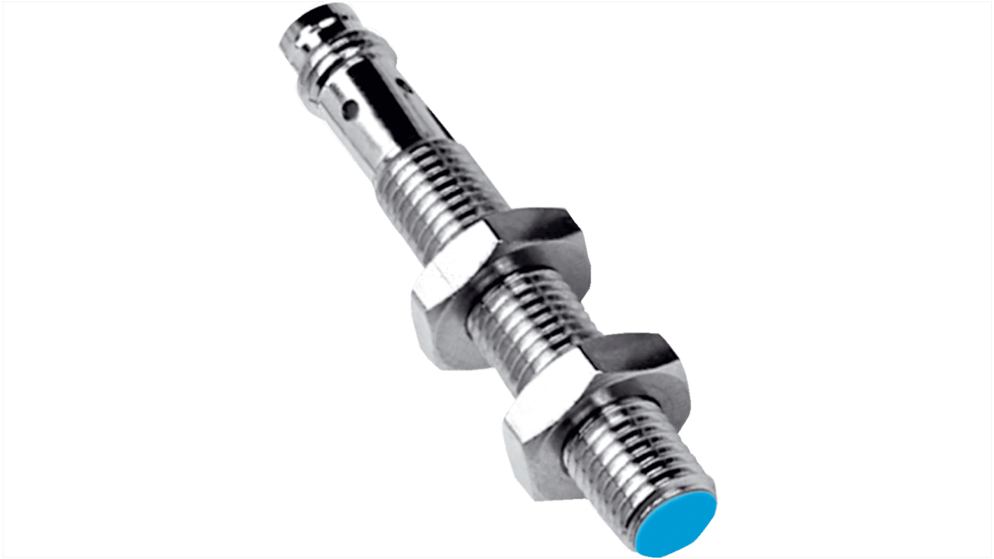 Sensore di prossimità induttivo cilindrico Sick IM08-02BNO-ZTK, uscita NPN, gamma di rilevamento 2 mm, IP67.