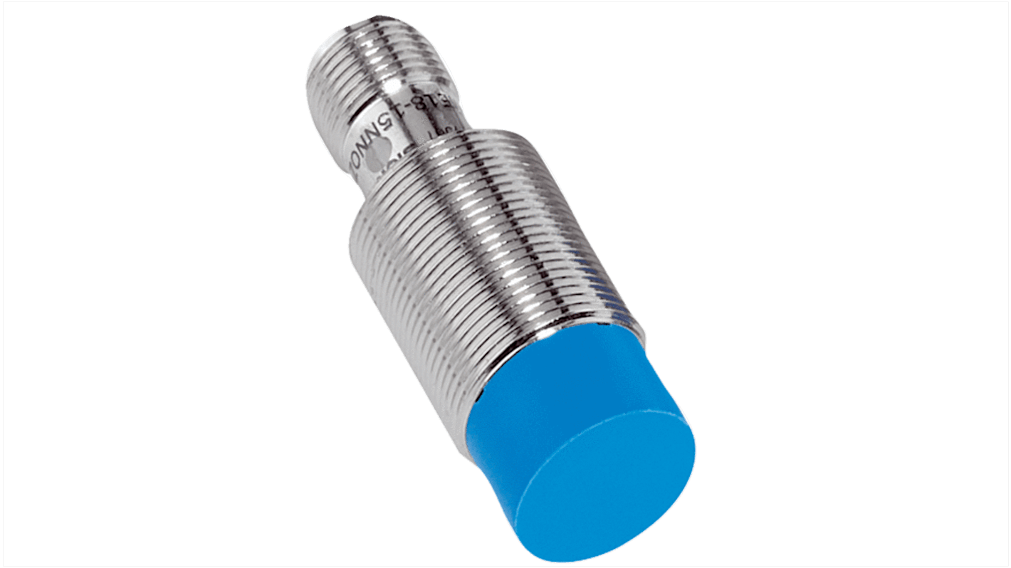 Sensore di prossimità induttivo cilindrico Sick IME18-08NNOZC0K, rilevamento 8 mm, montaggio a filo, dimensioni 50 mm x 18 mm.