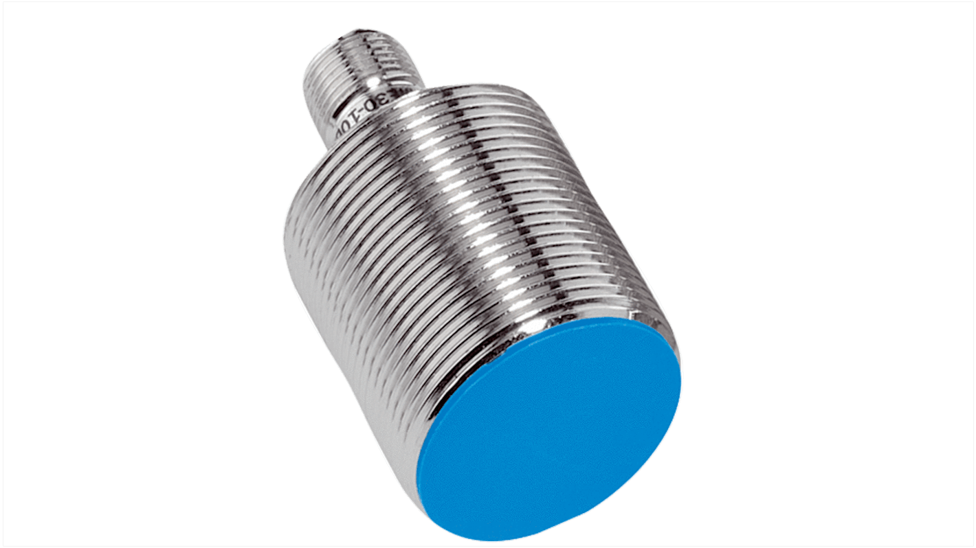 Sensore di prossimità induttivo cilindrico Sick IME30-15BPSZC0KS34, PNP, M30, rilevamento 15 mm, IP67, montaggio a filo.