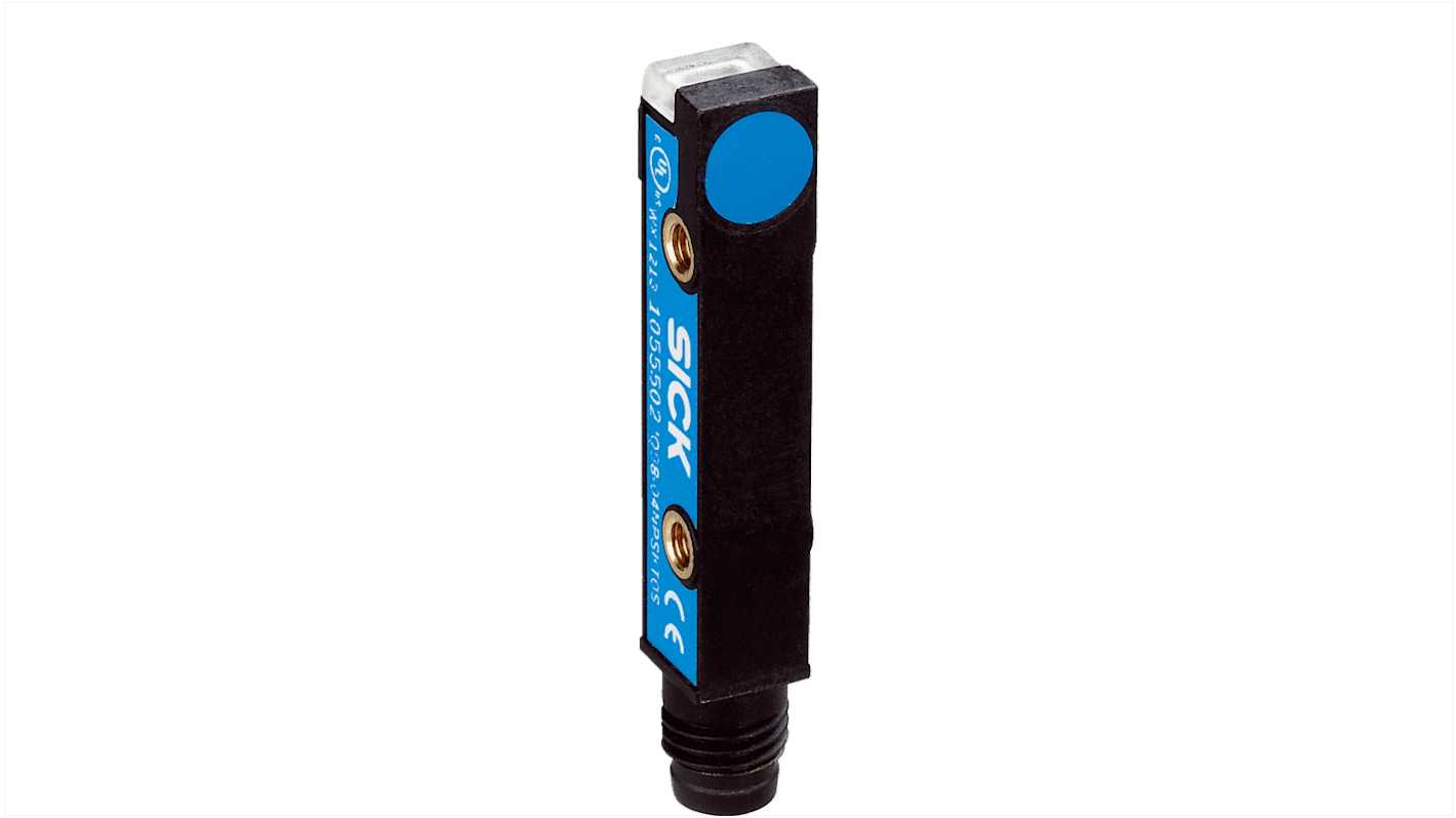 Sensore di prossimità induttivo rettangolare Sick IQ08-02BPOKR9SS07, tecnologia PNP, montaggio a filo, IP67/IP68, rilevamento 2 mm.