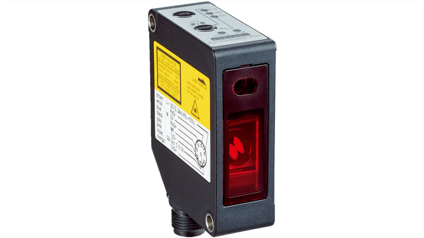 Sensore fotoelettrico rettangolare Sick OD2-P120W60A0, rilevamento 60-180 mm, uscita PNP, connettore M12, IP67.