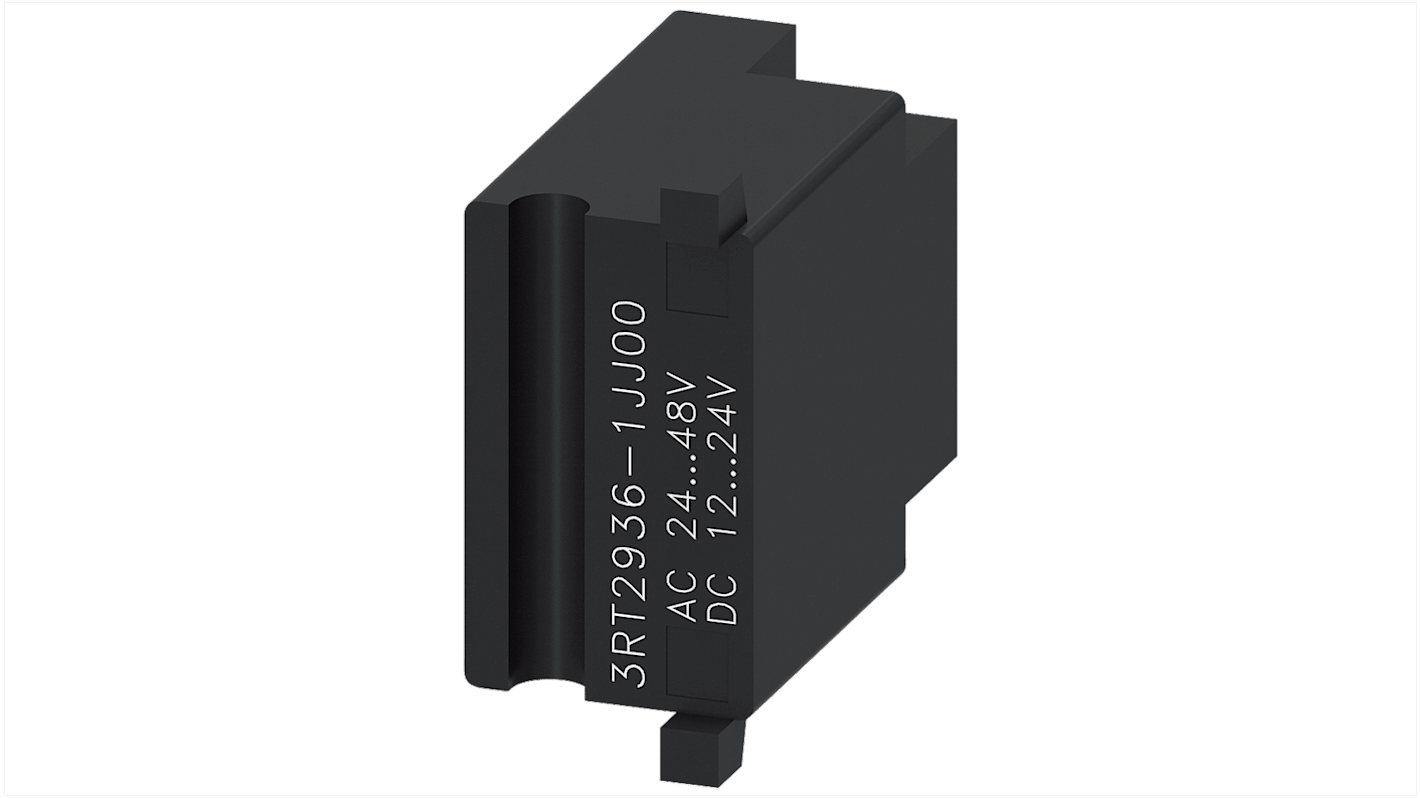 Soppressore di sovratensioni Siemens 3RT2936-1JJ00, per 3RT1 S6, S10, S12, morsetto a vite, temperatura -25 a 60 °C.
