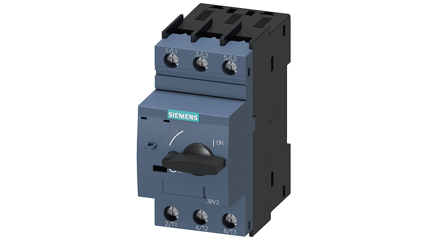 Siemens 3RV2321-1FC10, unità di controllo magnetico motore SIRIUS, 690 V, 5 A, con protezione cortocircuito e rilevamento guasto.