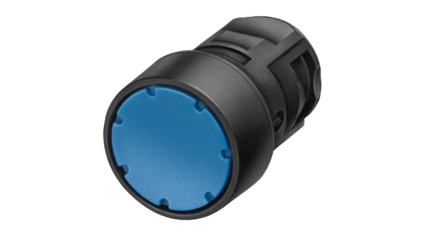 Pulsante instabile Siemens 3SB2000-0AB01, rotondo, diametro 16 mm, plastica nera, vita meccanica 10 milioni di cicli.