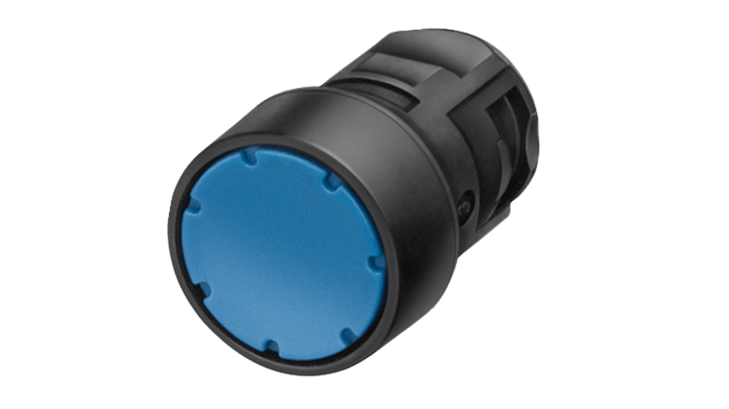 Pulsante instabile Siemens 3SB2000-0AC01, rotondo, rosso, diametro 16 mm, vita meccanica 10 milioni di cicli.