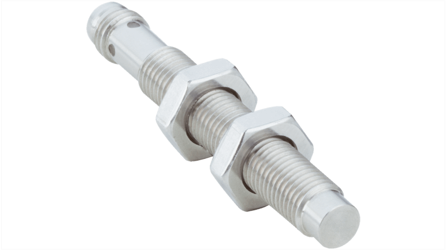 Sensore di prossimità induttivo cilindrico Sick IM08-06NPS-VT1, M8, PNP, 6 mm, IP67, -25 a 75 °C, montaggio a filo.