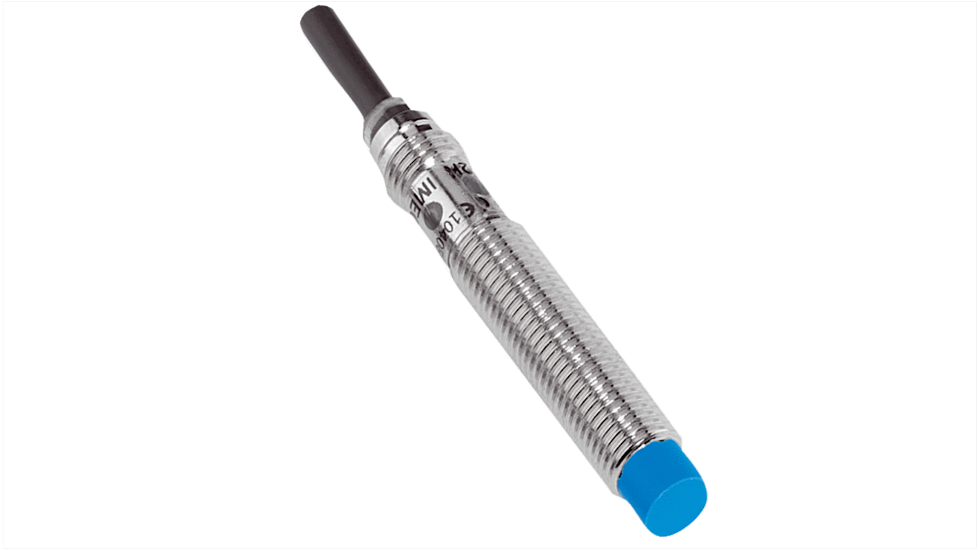 Sensore di prossimità induttivo cilindrico Sick IME08-04NDOZY2S, montaggio a filo, gamma di rilevamento 4 mm, IP67.