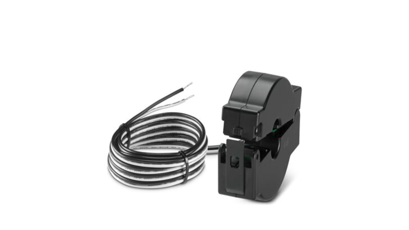 Trasformatore di corrente Phoenix Contact 1382384, ingresso 50A, uscita 1A, foro 13mm, cavo segnale 3m.