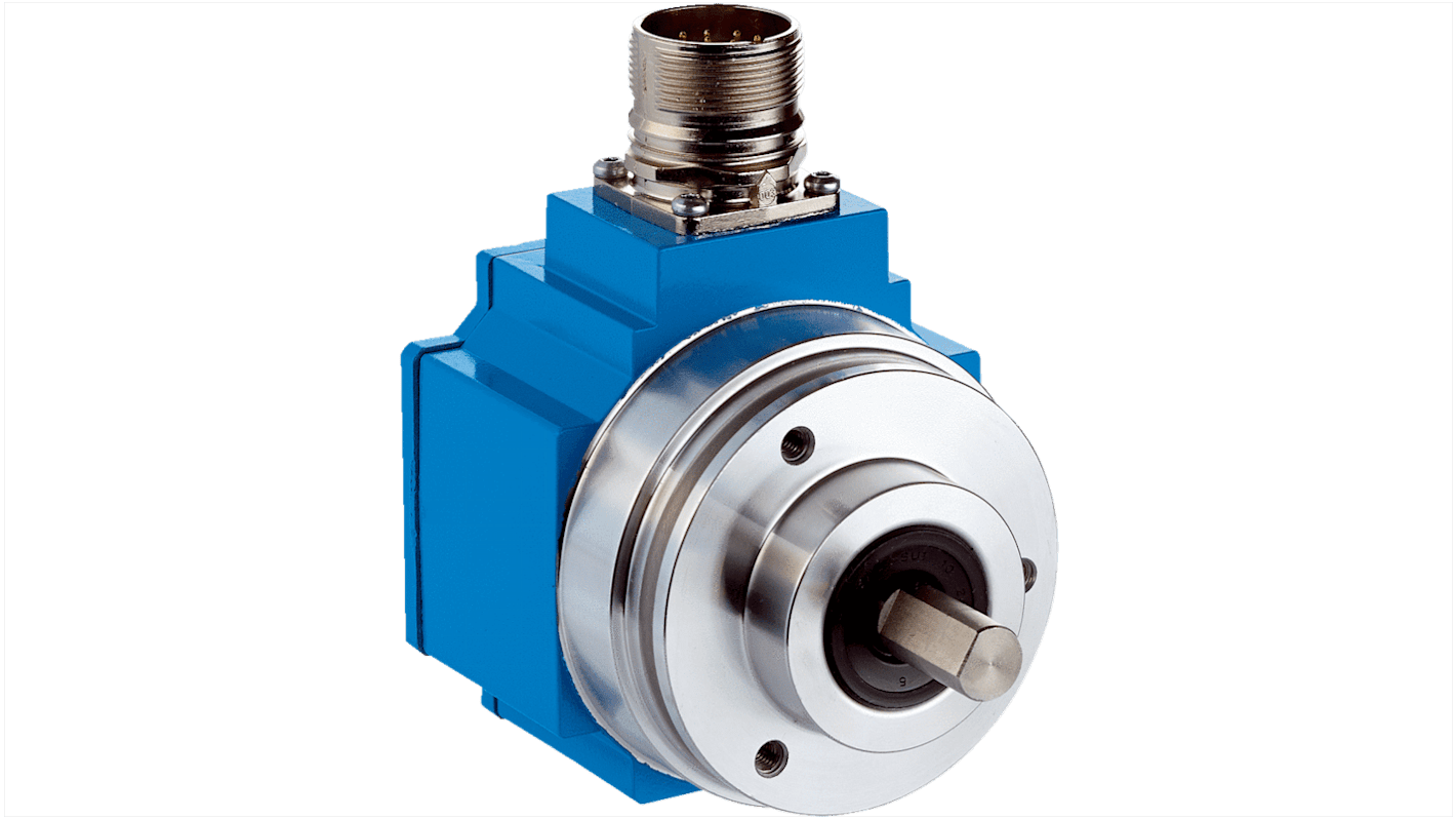Encoder rotativo Sick SRM50-HWA0-K22, 1024 impulsi/giro, montaggio a flangia, diametro albero 10 mm, IP65, 113.5 x 65 x 65 mm.