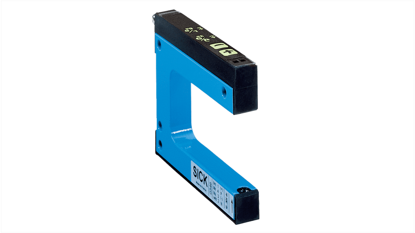 Sensore fotoelettrico a forcella Sick WF30-60B410, rilevamento 30 mm, uscita NPN/PNP, montaggio a pannello, IP65.
