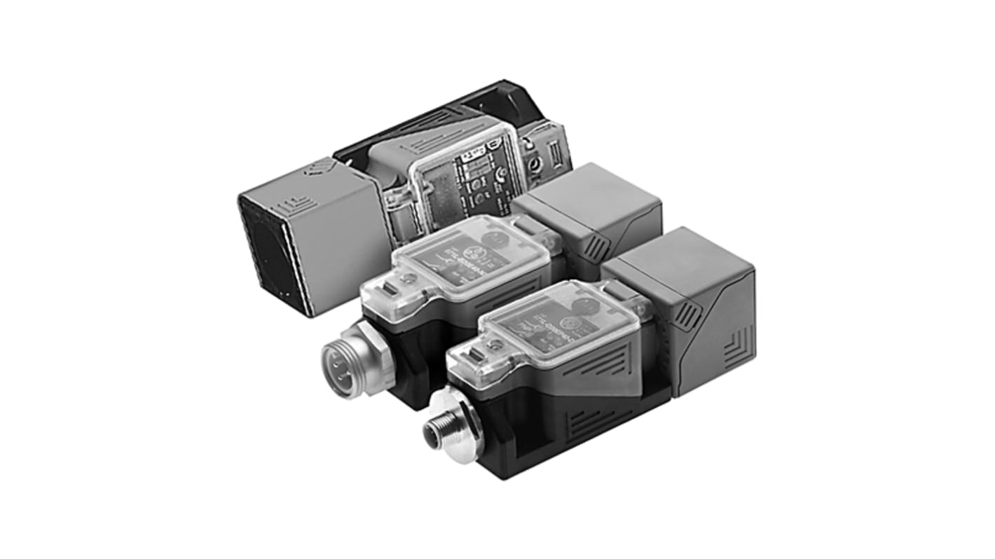 Sensore di prossimità induttivo rettangolare Rockwell Automation 871L-B20E40-T2, rilevamento 20 mm, alimentazione 20-250 V ca, grado di protezione IP65.