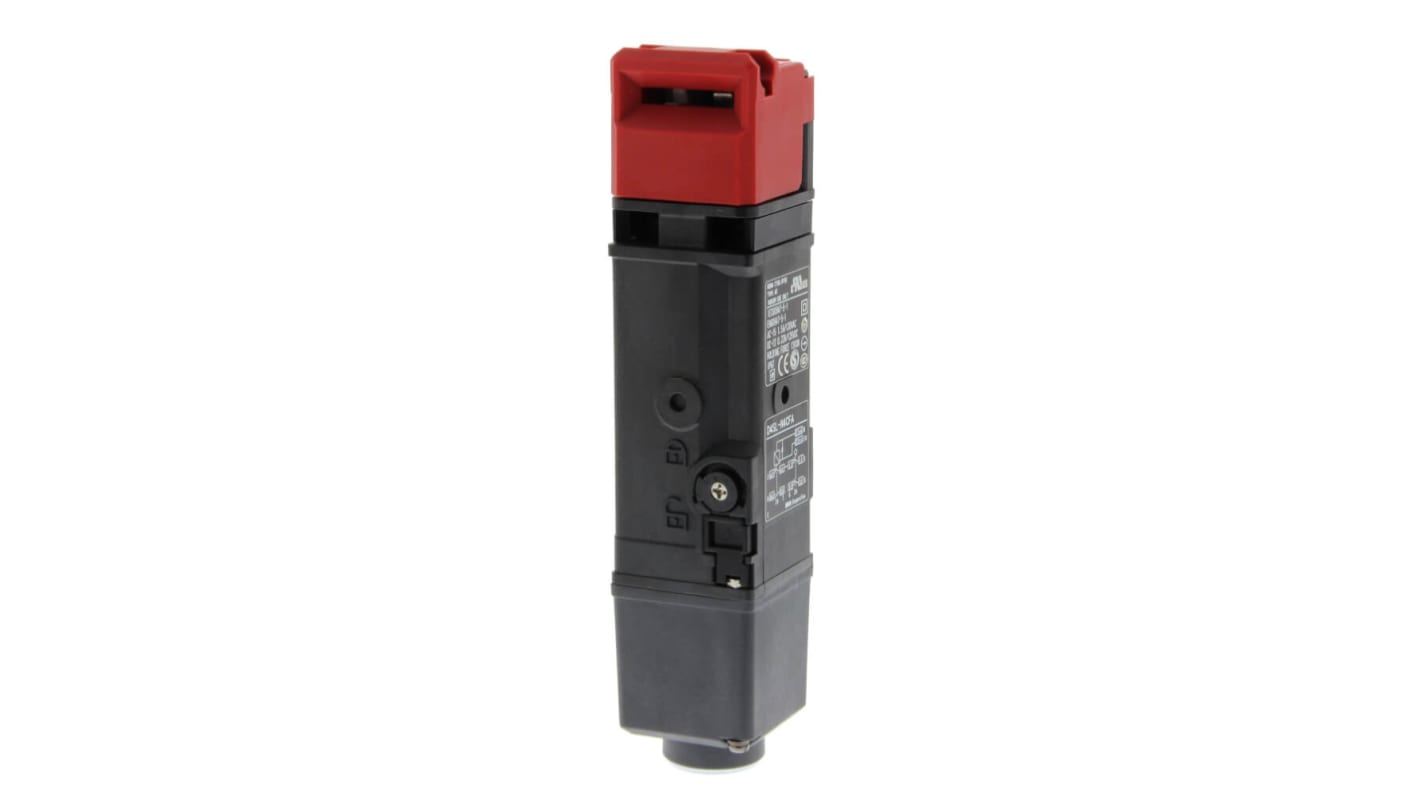 Interruttore di interblocco di sicurezza a chiave Omron D4SL-N4EDA-D, 2NC/1NO + 1NC/1NO, custodia in plastica, forza di tenuta 1300 N.