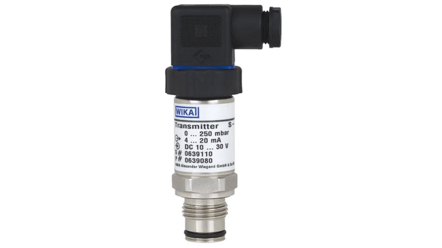 Sensore di pressione relativa WIKA 8421946, 4 bar max, uscita 0-10 V, progettato per misurare fluidi viscosi e contaminati.