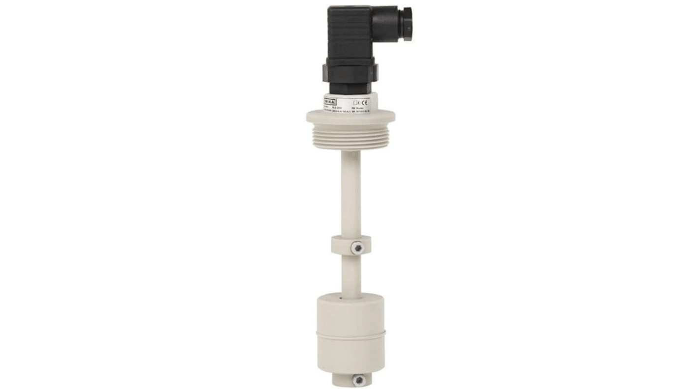 Interruttore a galleggiante WIKA 48794876 in polipropilene, montaggio orizzontale, SPDT, per controllo livello liquidi, cavo 2m, 230V.