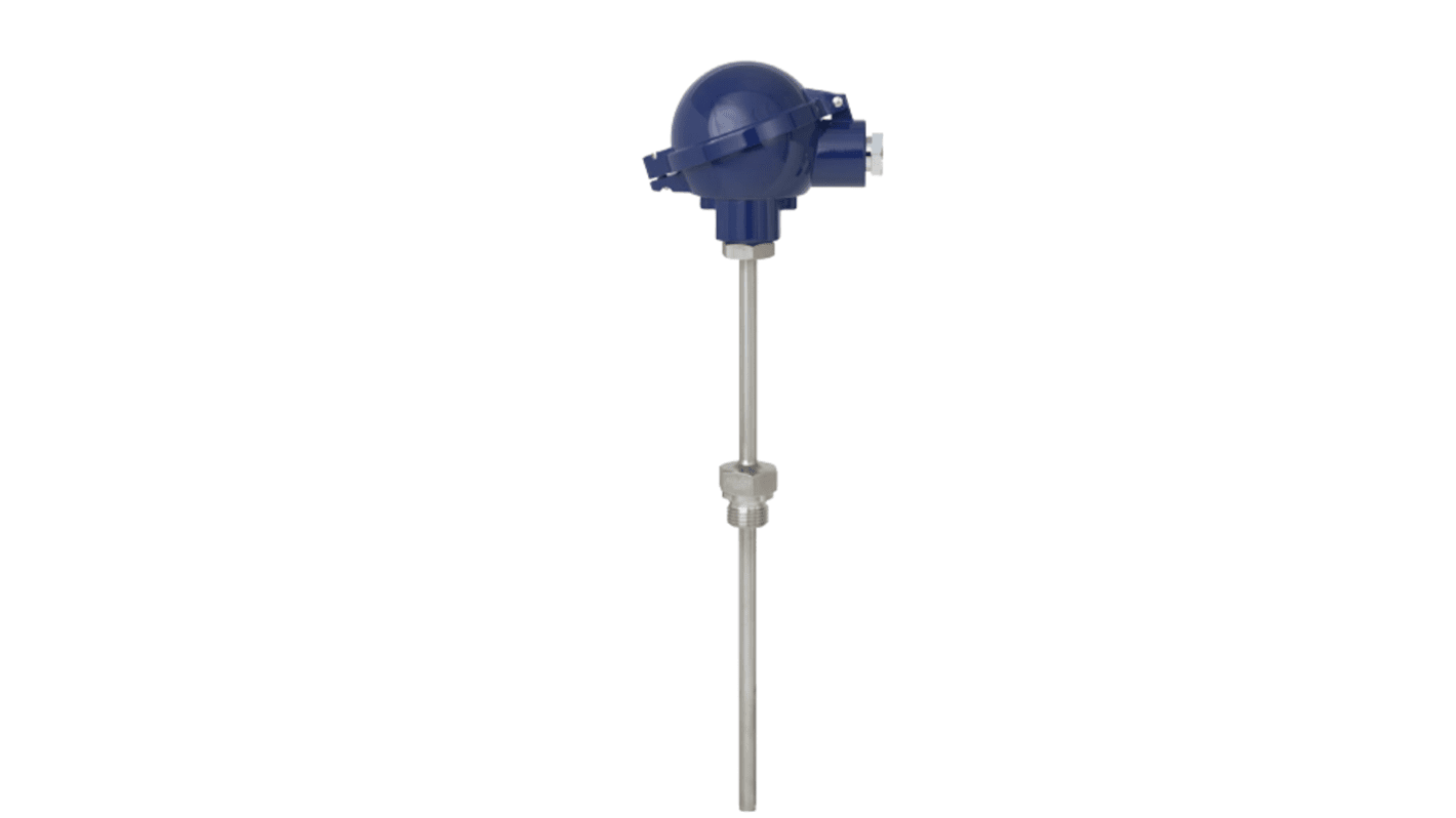 Sensore RTD WIKA 45788289, modello TR10-C, per misurazione temperatura -50/+250 °C, con tubo in acciaio inox e collegamento G 1/2.