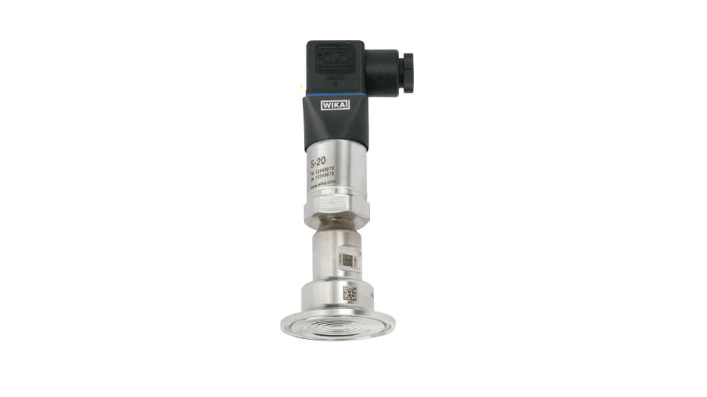 Sensore di pressione WIKA 48767045, 0-40bar, design robusto, flangia con membrana saldata, adatto per gas e liquidi.
