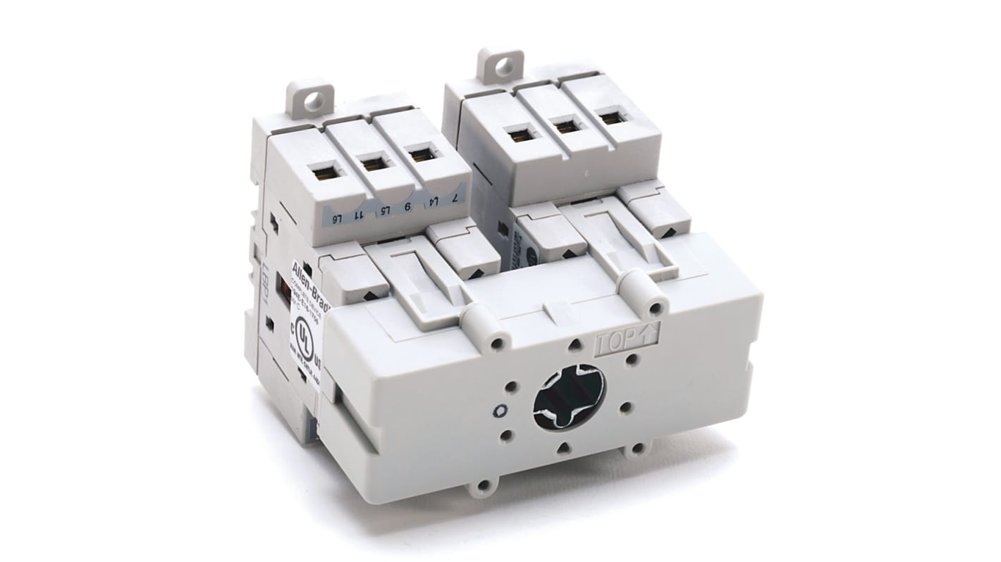 Interruttore di carico induttivo Rockwell Automation 194E-E16-1753, 16A IP20 per isolamento e scollegamento motori. 3P, cortocircuito 5 kA.