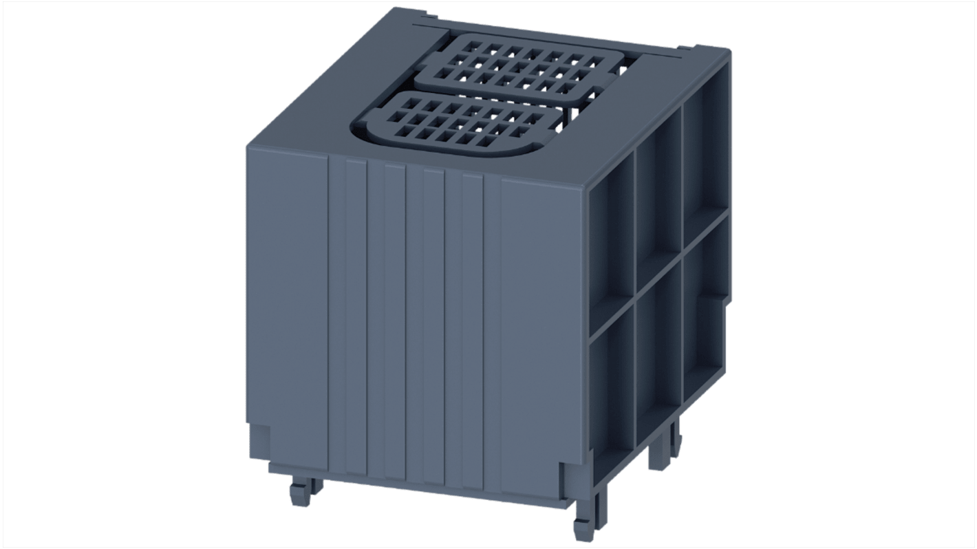 Terminale sezionatore Siemens 3KF9404-5, coperchio corto per collegamento cavo, dimensioni 72x67.5x85.5 mm. Compatibile con 8 unità.