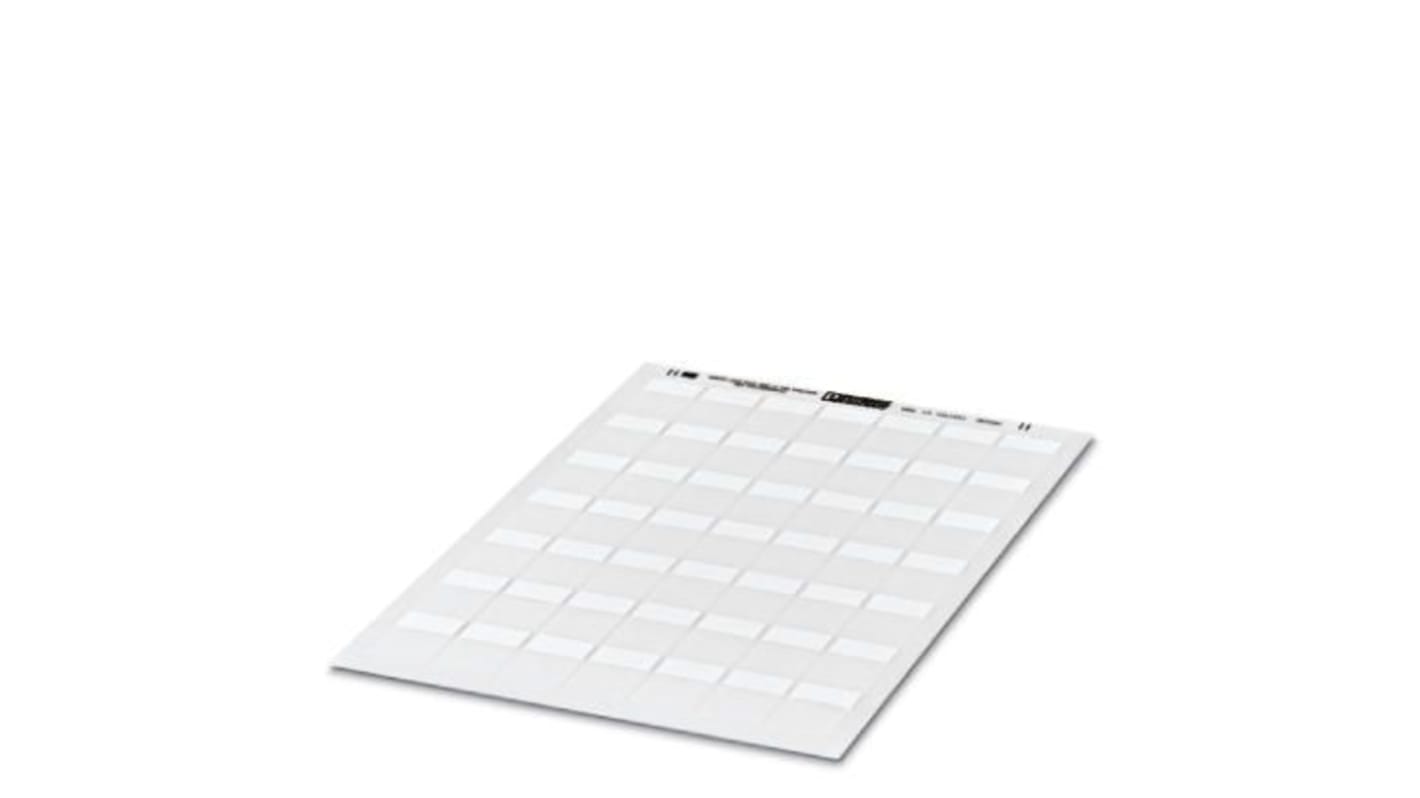 Etichette per marcatura cavi Phoenix Contact 830691 - Adesivo acrilico - Diametro 3-7,5 mm - Campo di scrittura 25x31,75 mm - Resistente a strappi e raggi UV - 49 unità - Colore bianco