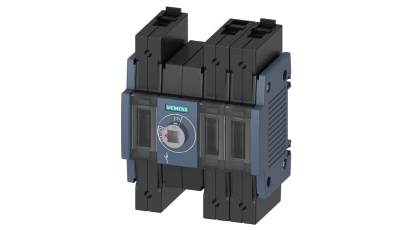Sezionatore interruttore Siemens 3KD2630-2ME20-0, 3 poli, corrente massima 63A, azionamento anteriore, scollegamento di sicurezza.