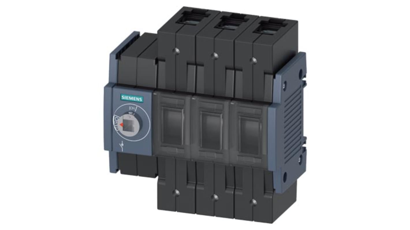 Sezionatore interruttore Siemens 3KD3430-2NE10-0, 160A, 3 poli, azionamento anteriore, scollegamento di sicurezza.