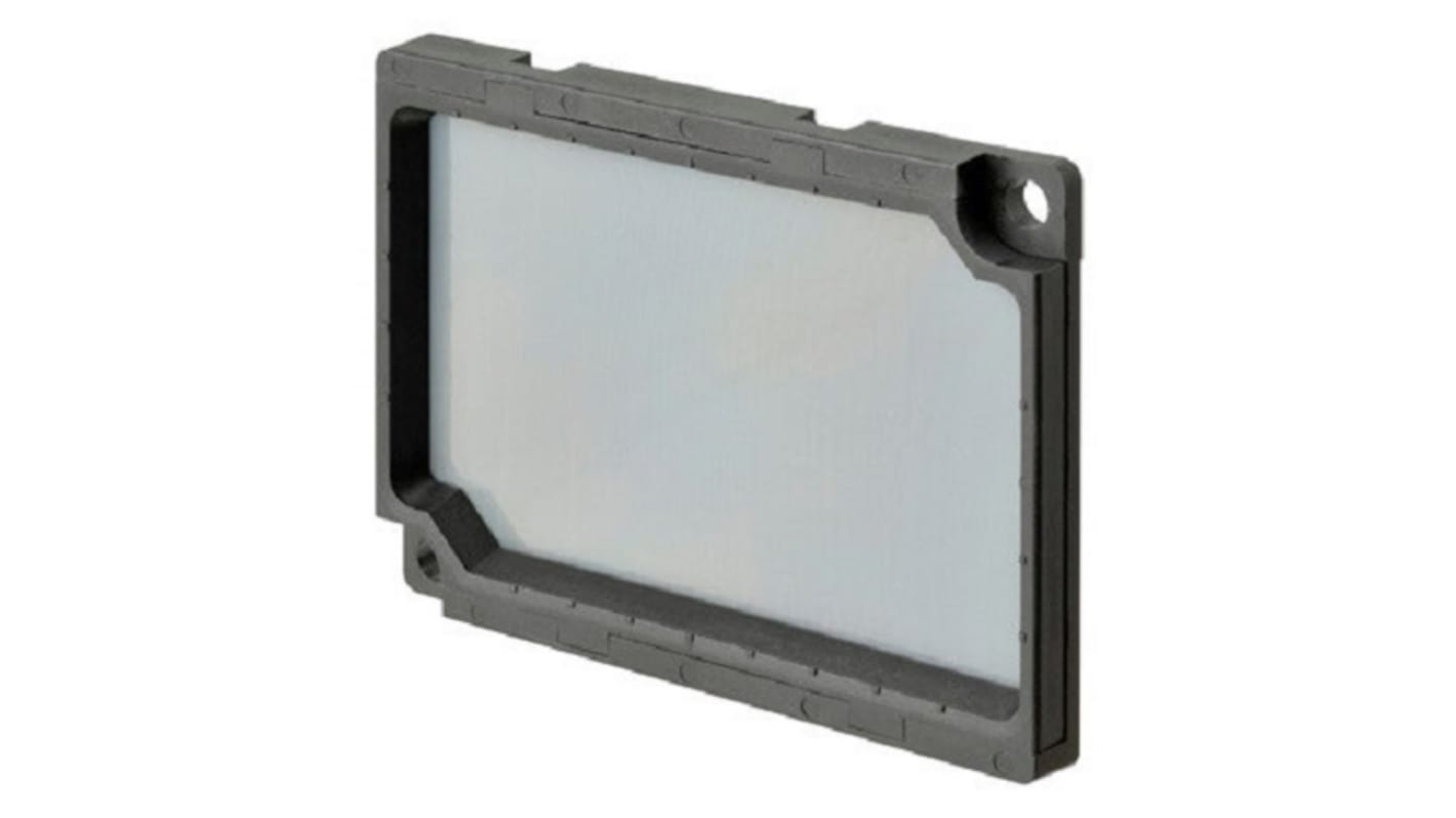 Riflettore Omron E39-R22 per barriere fotoelettriche retroriflettenti, compatibile con sensori E3Z, in plastica, LED ad alta potenza.