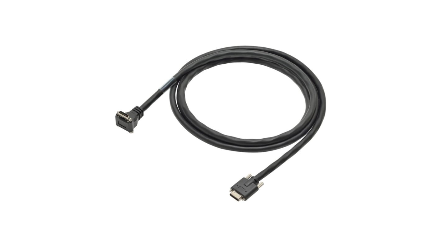 Cavo fotocamera Omron FZ-VSLB3 5M per telecamere CMOS, connettore ad angolo retto, resistente alla flessione, compatibile con FZ-VSJ.