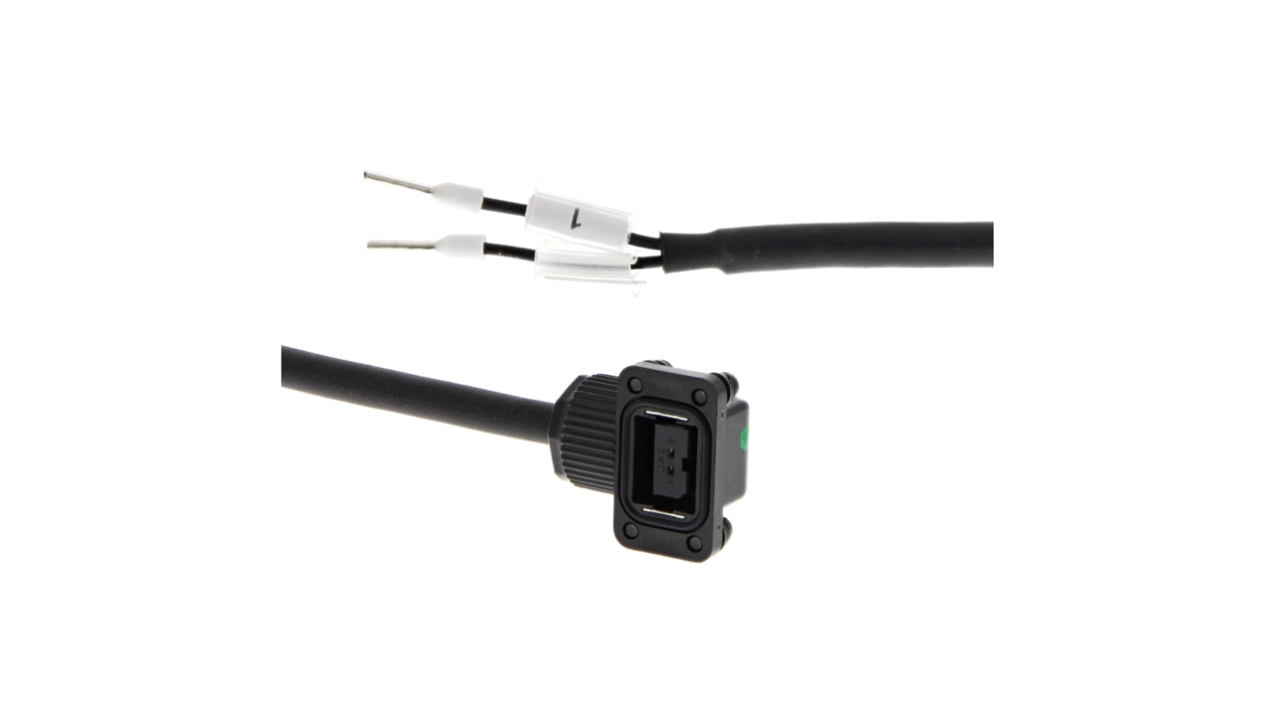 Cavo di alimentazione Omron R88A-CA1A030BF-E, 230 V, per servomotori, lunghezza 30 m, potenza 100-750 W, senza freno.