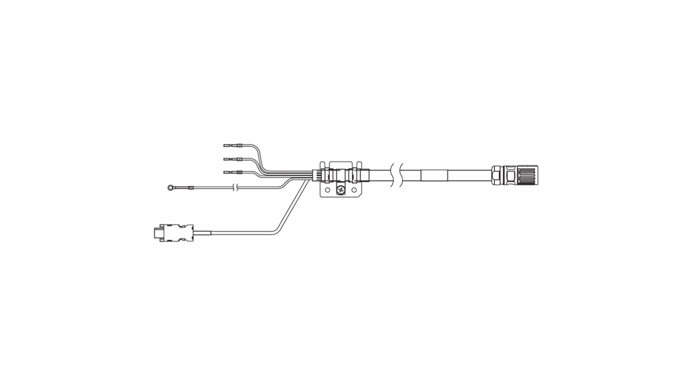 Cavo servo ibrido Omron R88A-CX1A015SF, 15 m, tensione 230 V, potenza 200-750 W, soluzione per trasmissione energia e segnali.